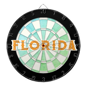 FLORIDA Elegant Ombre Dartboard mit orangefarbenem Dartscheibe