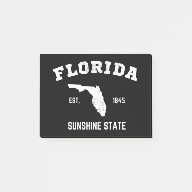 Florida Est 1845 Sunshine Staat Post-it Klebezettel (Vorderseite)