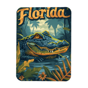 Florida Everglades Alligator Vintag Magnet