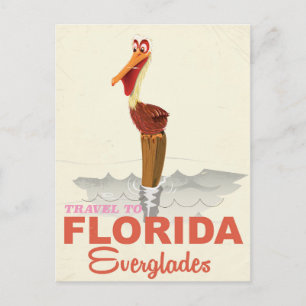 Florida everglades Vintage Reiseplakat Postkarte
