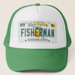 Florida Fisherman Nummernschild Truckerkappe<br><div class="desc">Florida Fisherman Nummernschild</div>