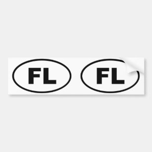 Florida FL oval Autoaufkleber
