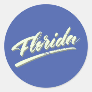 Florida FL Sunshine Staat Classic Round Sticker