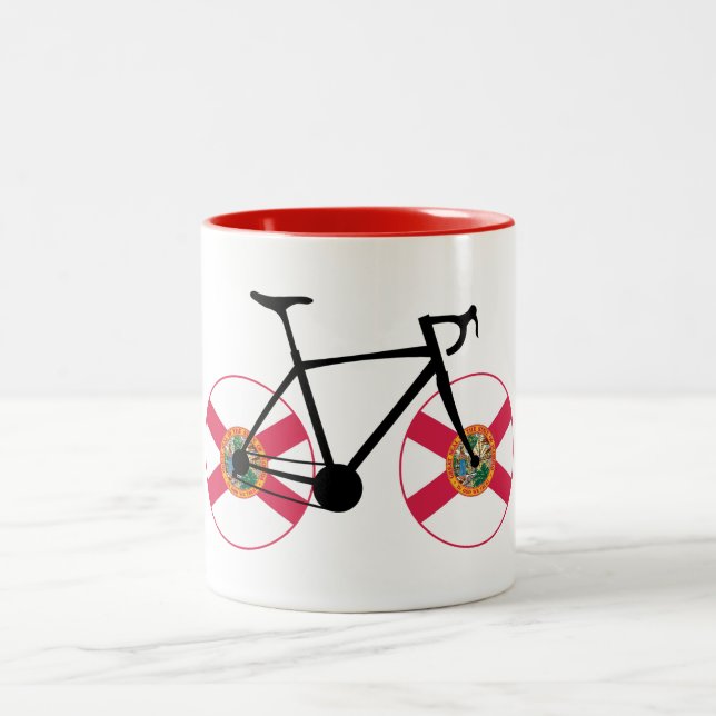 Florida Flag Cycling Zweifarbige Tasse (Mittel)