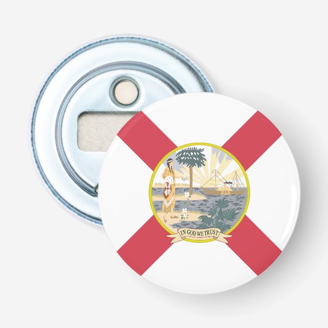 Florida Flag: Der Sonnenschein-Staat von Floridian Flaschenöffner (Vorderseite)