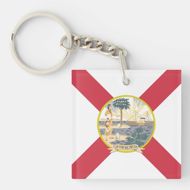 Florida Flag: Der Sonnenschein-Staat von Floridian Schlüsselanhänger (Vorderseite)