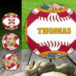 Florida Flag, Florida, Monogramm/Baseball Balls Baseball