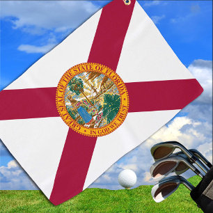 Florida Flag & Florida Staat USA Golf / Sportfans Golfhandtuch