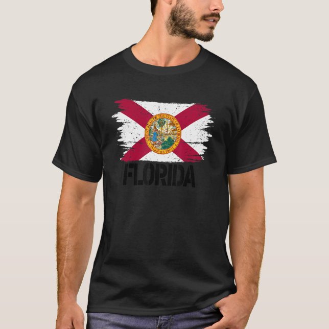 Florida Flag Kostüme Fans Sonnenschein Staat am T-Shirt (Vorderseite)