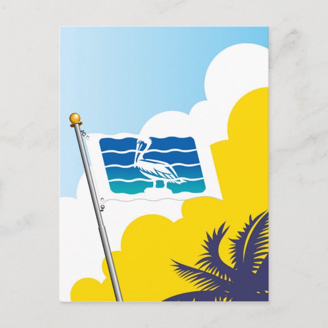 Florida-Flagge der Stadt Sankt Petersburg Postkarte (Vorderseite)