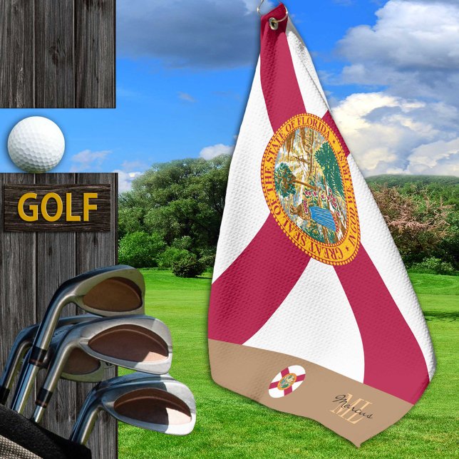 Florida flagge / Florida mit Monogramm / Golftüche Golfhandtuch (Von Creator hochgeladen)