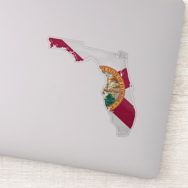 Florida-Flagge und -Karte Aufkleber (Detail)