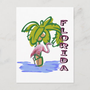 Florida Flamingo Postkarte