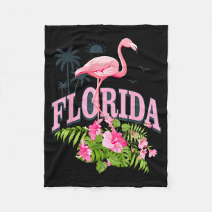 Florida Flamingo Tropische Pflanzen Souvenir Somme Fleecedecke
