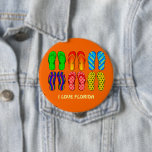 Florida: Flip Flops Button<br><div class="desc">Colorful Flip Flops,  "I Love Florida."</div>