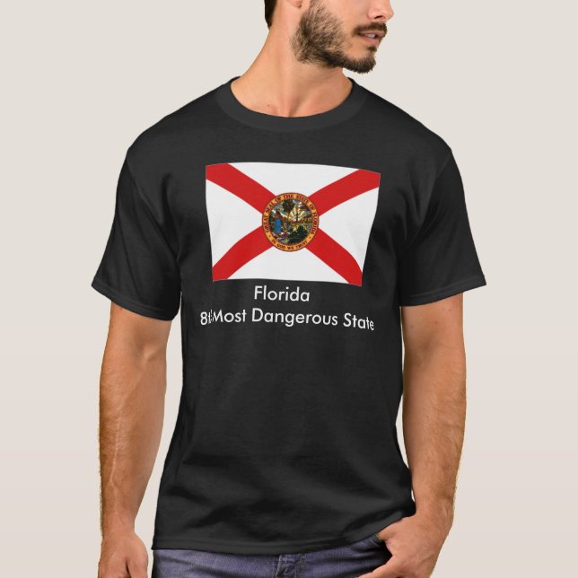 Florida, Florida8th der meiste gefährliche Staat T-Shirt (Vorderseite)