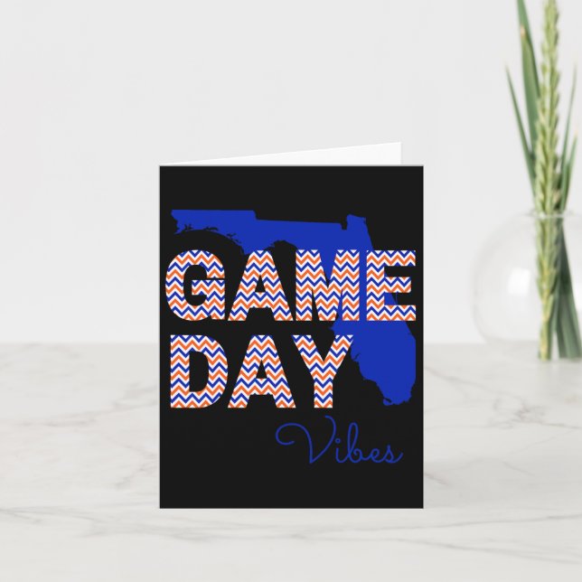 Florida Football Game Day Vibes Fall Tailgate Karte (Vorderseite)