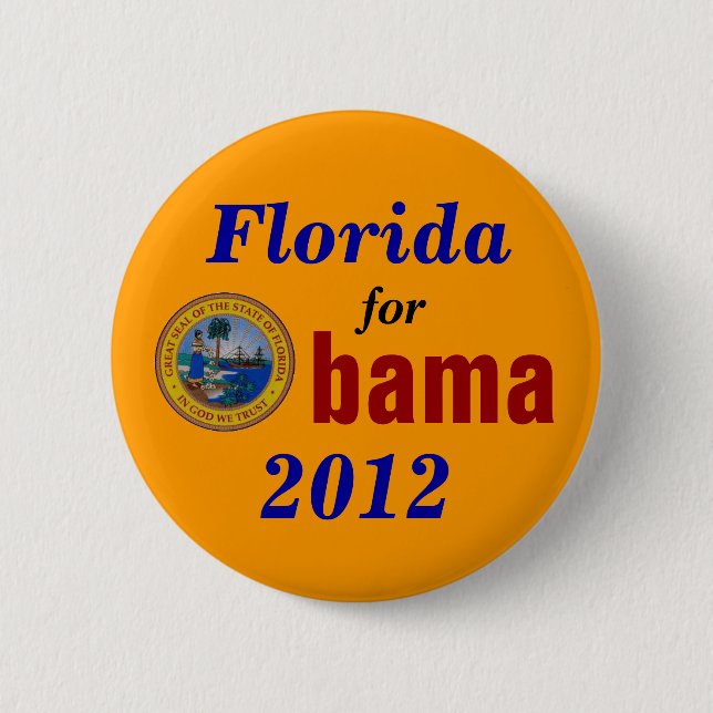 Florida für Obama 2012 Button (Vorderseite)