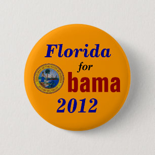 Florida für Obama 2012 Button