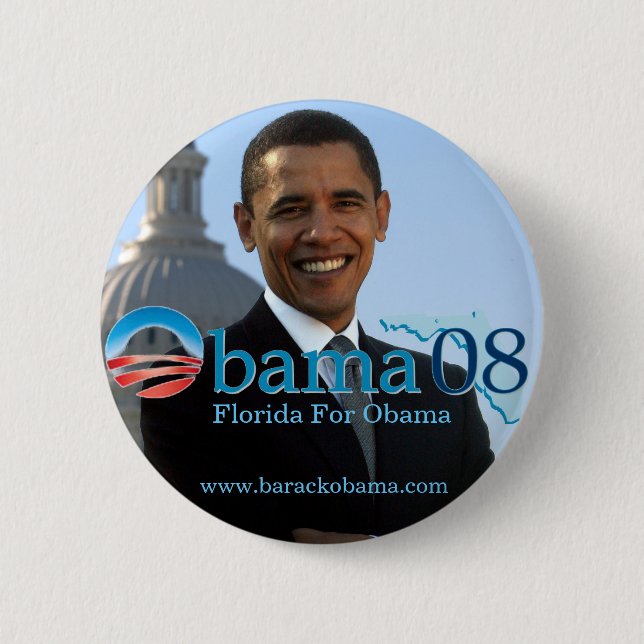 Florida für Obama-Knopf Button (Vorderseite)