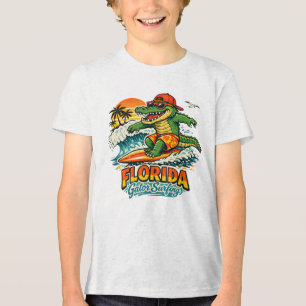 Florida-Gator-Surfen – Alligator-Wellenreiter Tri-Blend Shirt