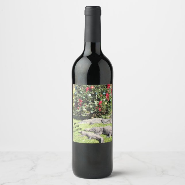Florida Gators Weihnachtsweinlabel Weinetikett (Vorderseite)