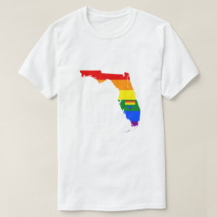 Florida Gay Pride Rainbow Flag Herzstück GLBTQ Des T-Shirt