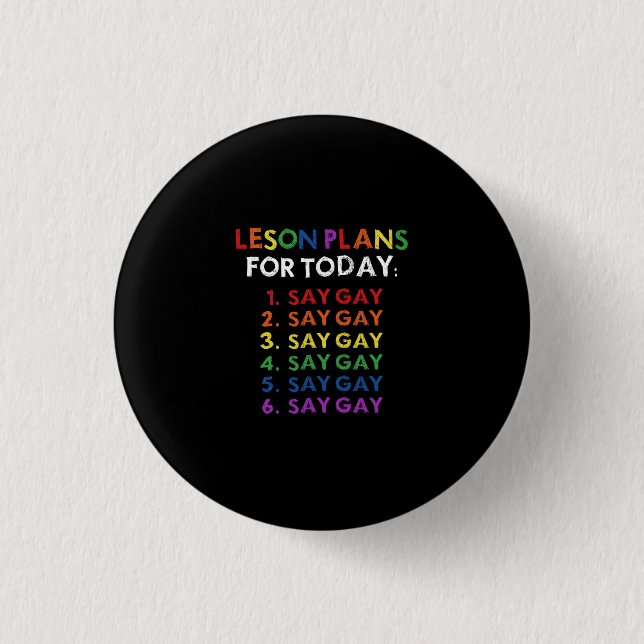 Florida Gay sagt Gay Lessingpläne für die heutige  Button (Vorderseite)