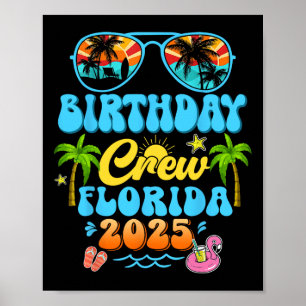 Florida Geburtstags-Crew-Urlaub-Kreuzfahrt Sommer Poster