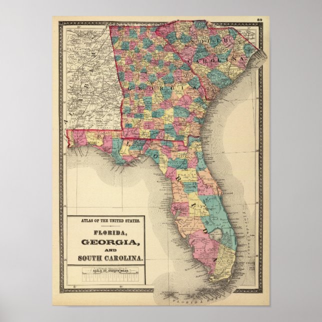 Florida, Georgia, and South Carolina 2 Poster (Vorne)