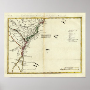 Florida, Georgia, South Carolina Poster