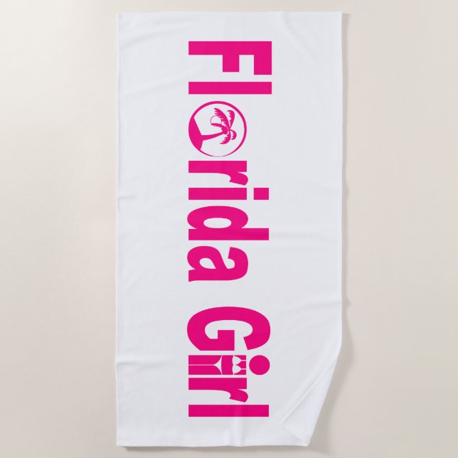 Florida Girl Beach Handtuch (Vorderseite)