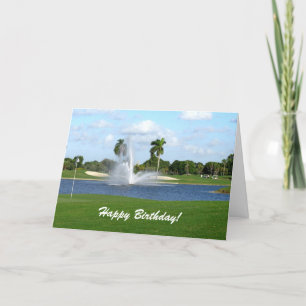 Florida Golf Course Carte d'anniversaire personnal