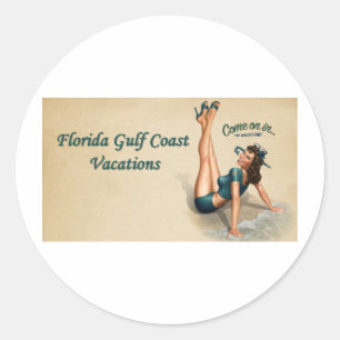 Florida-Golf-Küste Runder Aufkleber