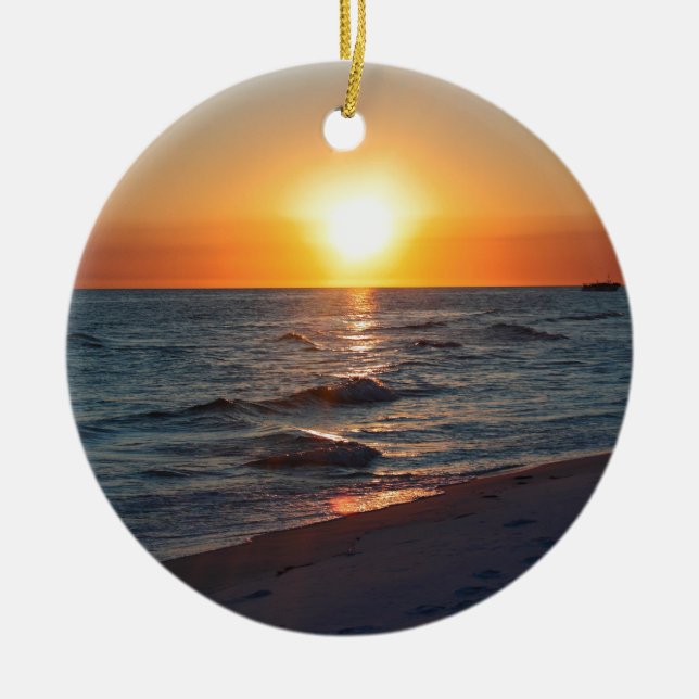 Florida-Golfküstensonnenuntergang Keramikornament (Vorne)