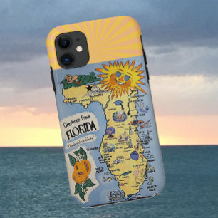 Florida Greetings Retro Map Case-Mate iPhone Hülle