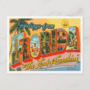 Florida Grüße aus den US-Bundesstaaten Postkarte