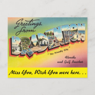 Florida, Grüße von Bradenton Postkarte