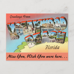 Florida, Grüße von Hollywood Beach Postkarte