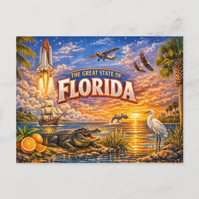 Florida Grußkarte  Postkarte (Vorderseite)