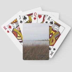 Florida Gulf Beach Das Needlerush Foto verbietet Spielkarten