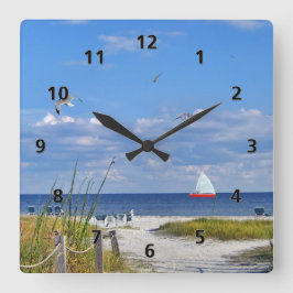 Florida Gulf Coast Clock Quadratische Wanduhr