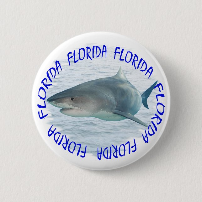 Florida-Haifisch Button (Vorderseite)