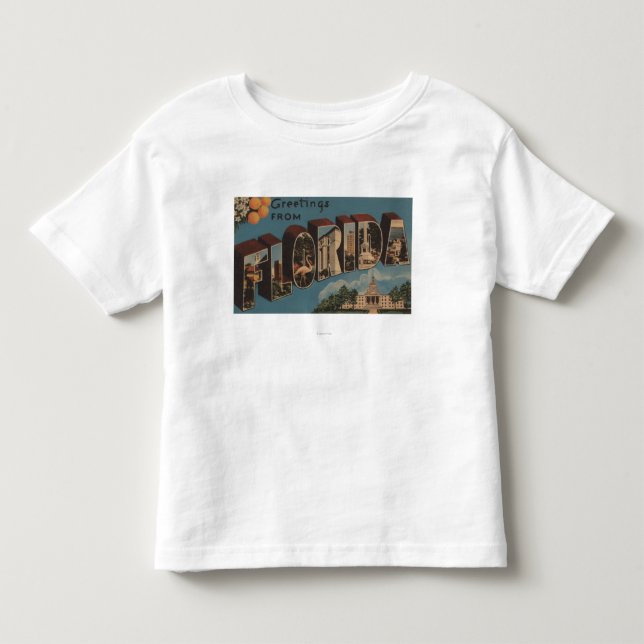 Florida (Hauptstadts-Gebäude) - großer Buchstabe Kleinkind T-shirt (Vorderseite)