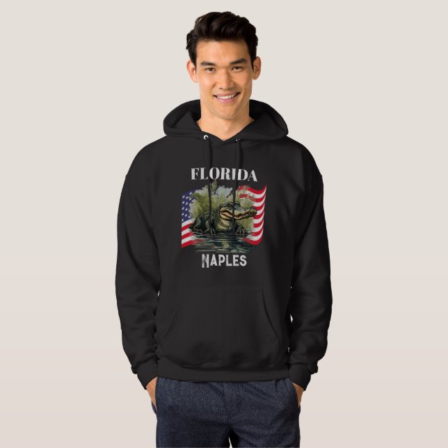 Florida Herren Pullover Dark Kapuzenpullover (Vorne ganz)