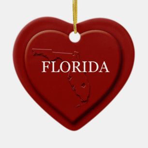 Florida Herz Karte Weihnachtsschmuck