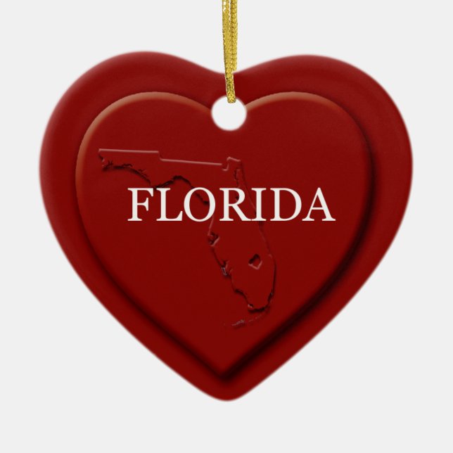 Florida Herz Karte Weihnachtsschmuck (Vorne)