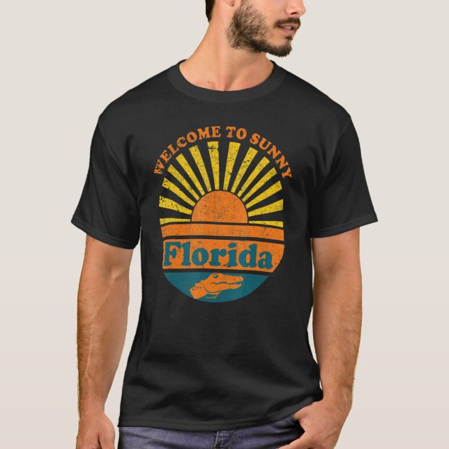 Florida Herzlich willkommen bei Sunny Florida Alli T-Shirt (Vorderseite)