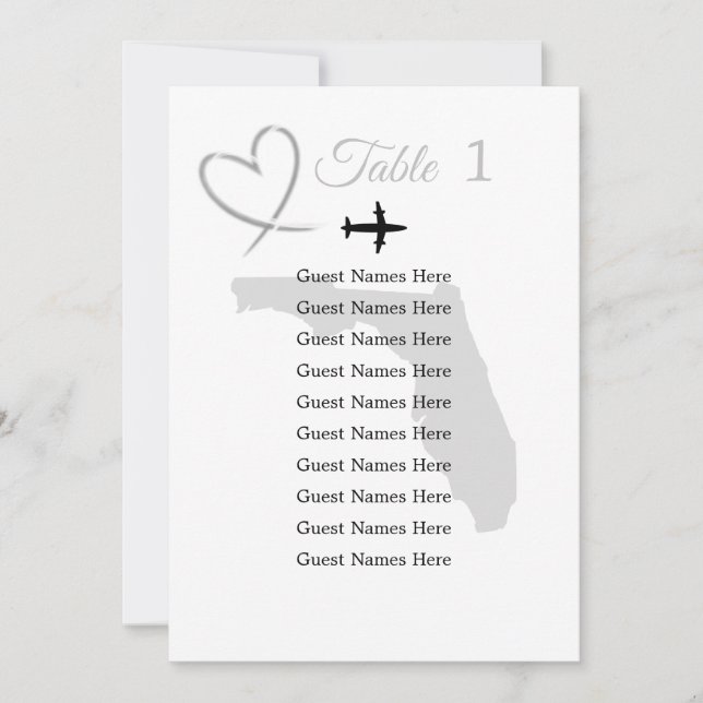 Florida-Hochzeit in Urlaubsort Einladung (Vorderseite)