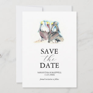 Florida Hochzeit Pelikan Save The Date Vorlage